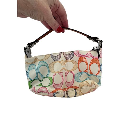 Coach Multicolor Scribble Signature Canvas Small Shoulder Bag - Picture 1 of 9